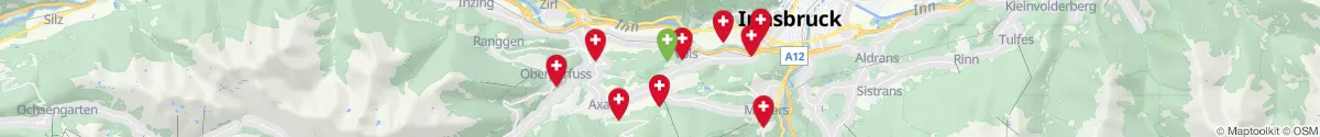 Kartenansicht für Apotheken-Notdienste in der Nähe von Götzens (Innsbruck  (Land), Tirol)